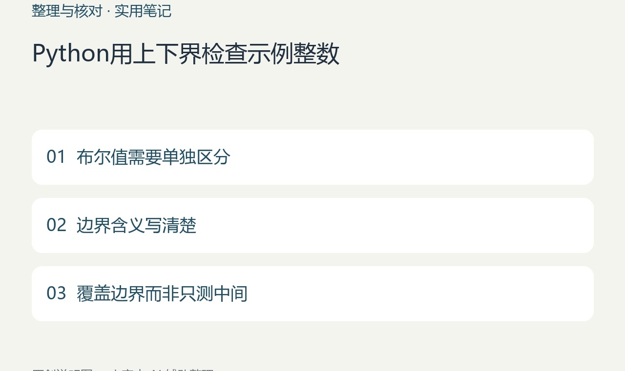 Python用上下界检查示例整数
