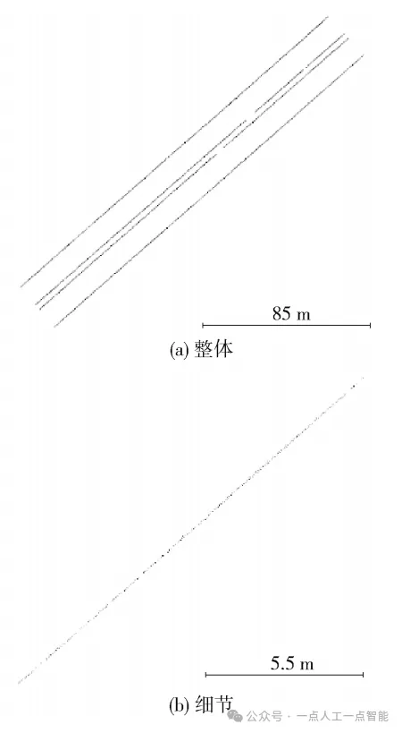 图8 数据2道路边界点云提取结果