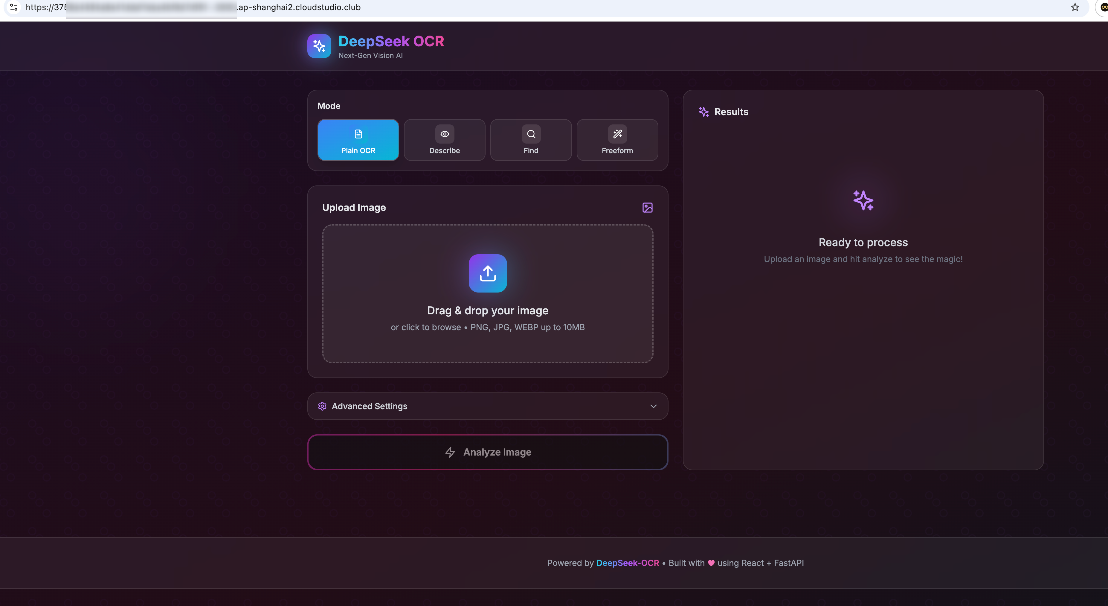 利用 cloudstudio 免费 GPU 时长部署 DeepSeek-OCR