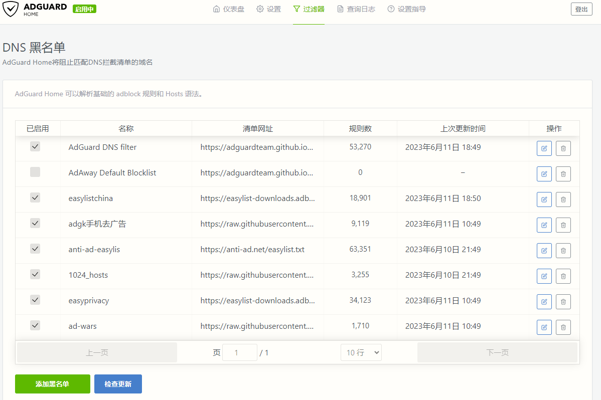 adguard 添加 chinalist easylist