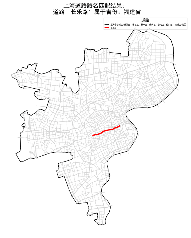 长乐路的匹配结果