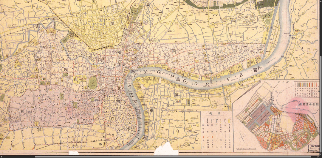 1939年大上海市街地圖