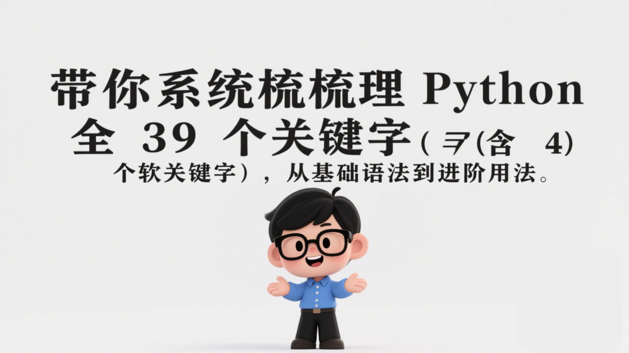 带你系统梳理 Python 全 39 个关键字（含 4 个软关键字），从基础语法到进阶用法