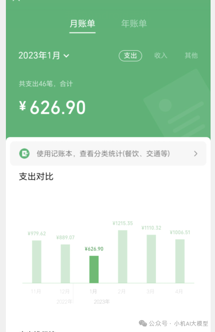 大学生活费消费截图
