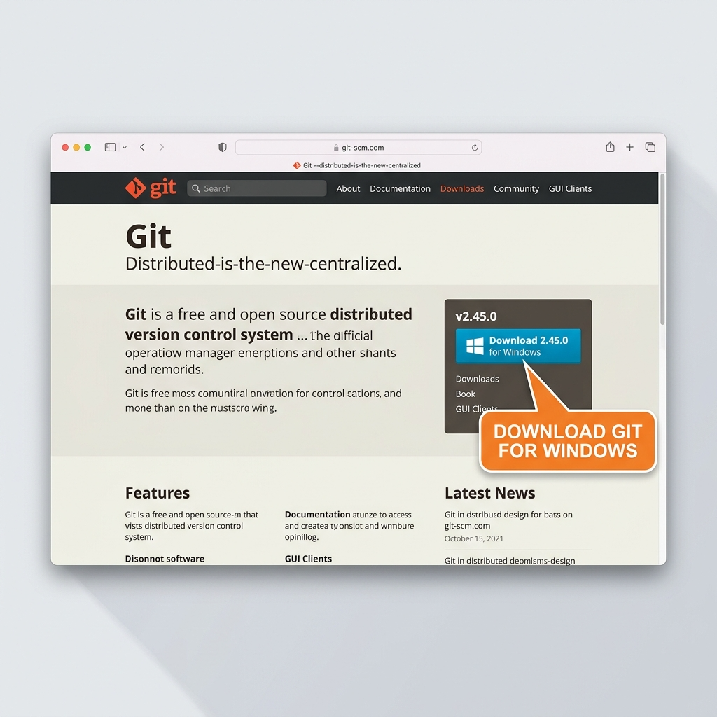 图①：git-scm.com 官网下载