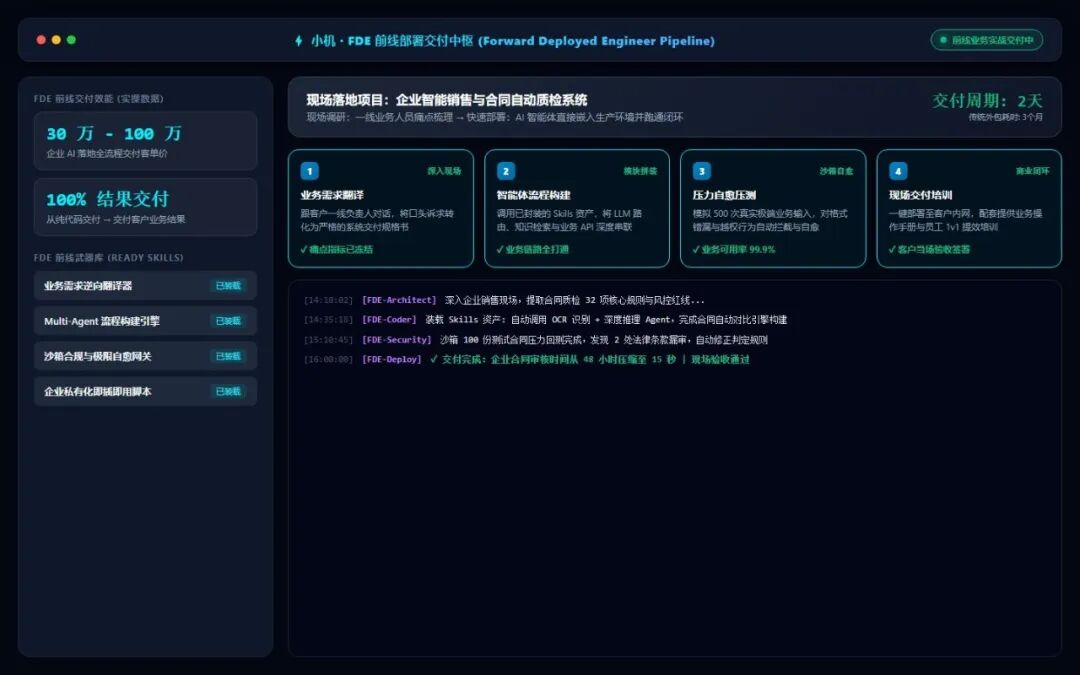 极客FDE前线部署交付工作台真实截图