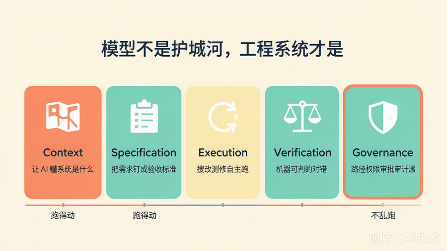 工程系统五大基座：Context、Specification、Execution、Verification、Governance