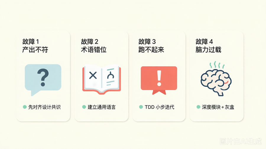 AI 编码四大故障与解法:设计共识、通用语言、TDD、深度模块
