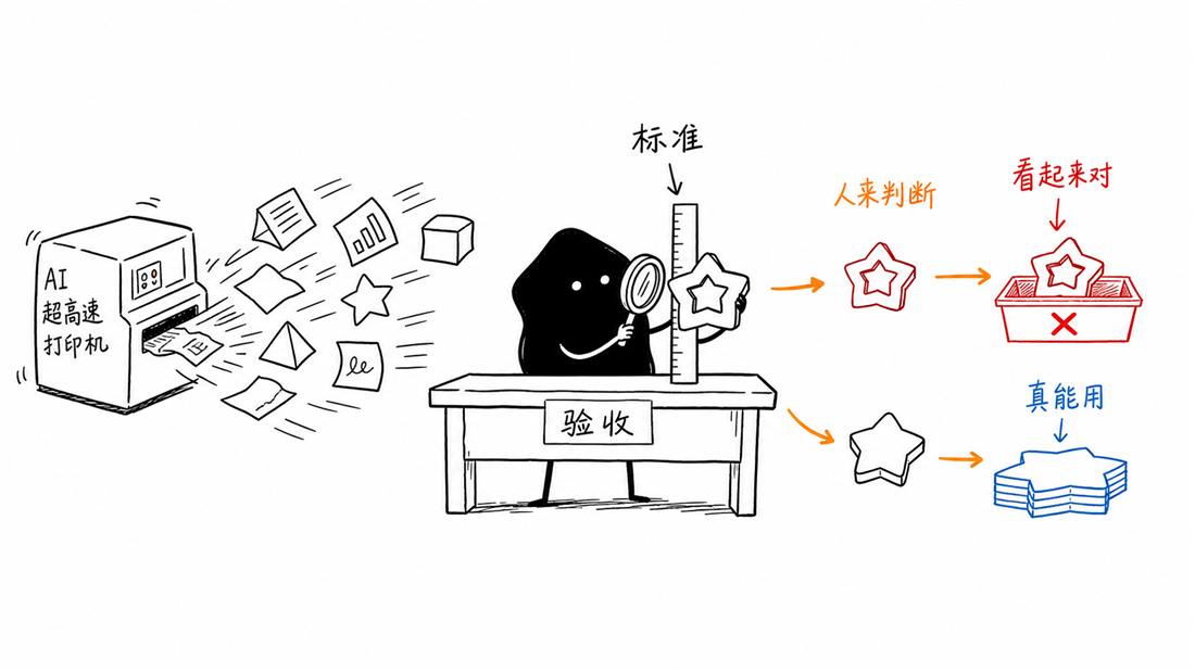 AI打印机输出多个结果，小黑使用标准和放大镜验收