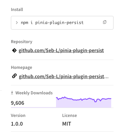 npm pinia-plugin-persist
