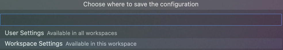 workspace settings