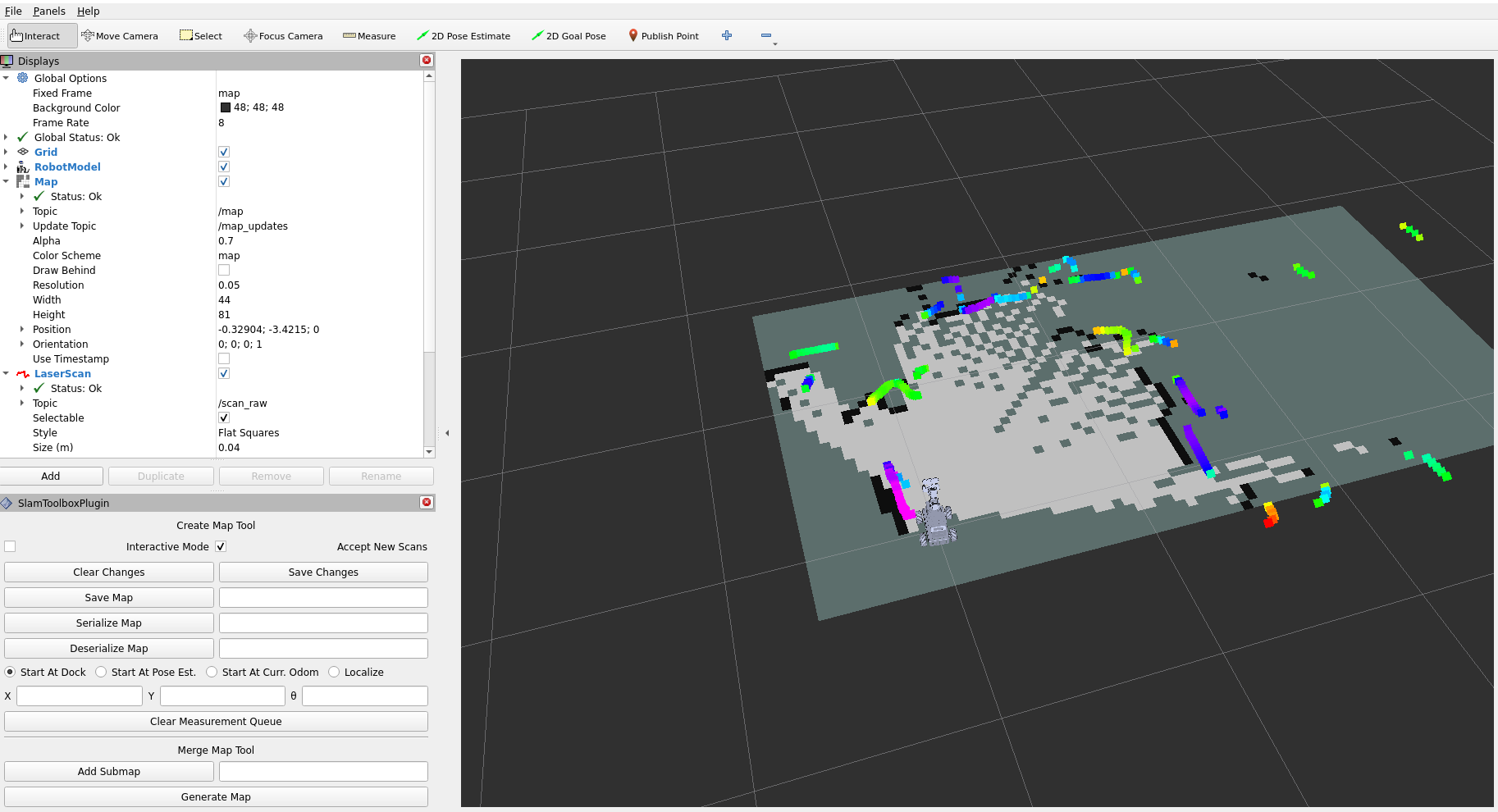 图4：实体机器人建图现场