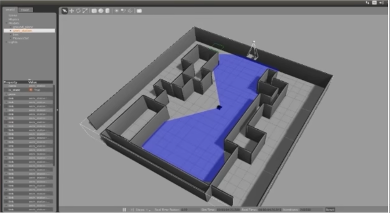 图1：Gazebo中TurtleBot3仿真环境