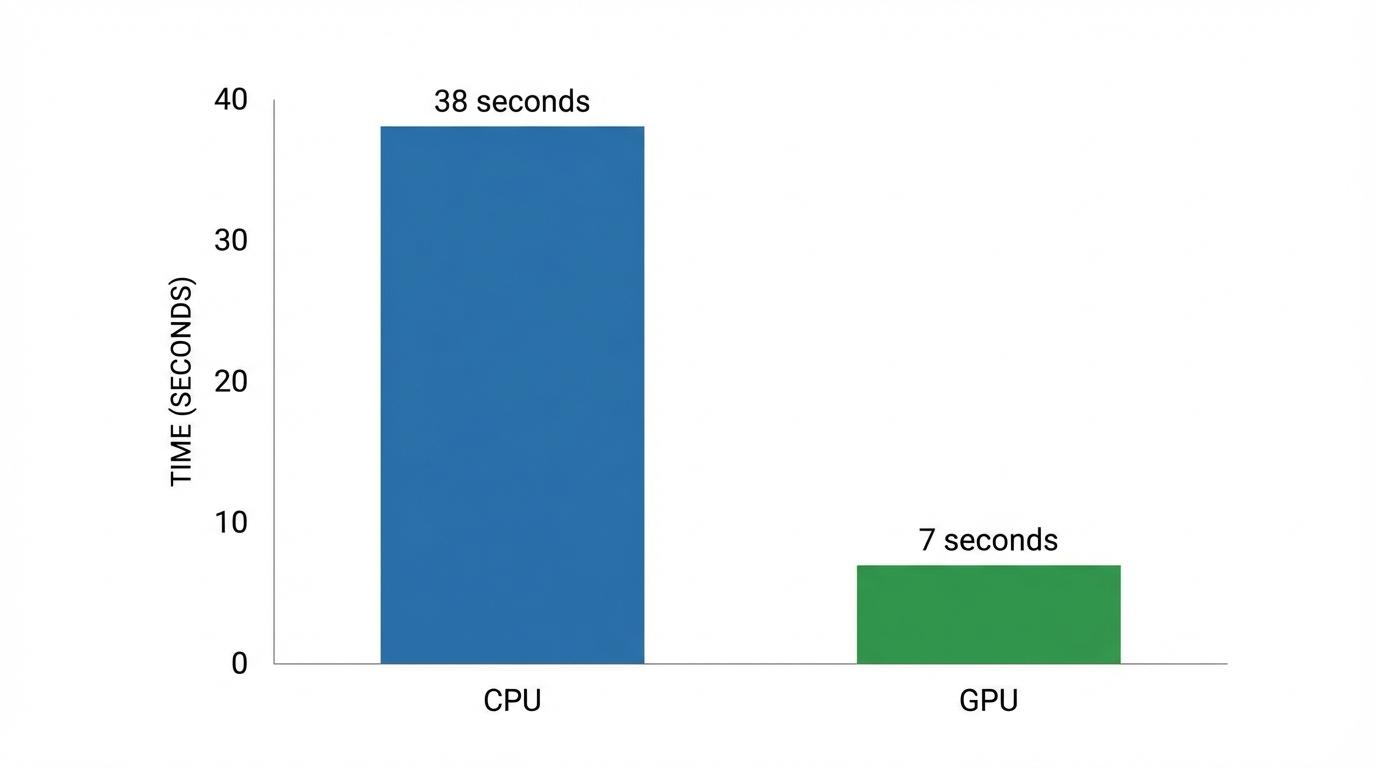 CPU 传统修补算法与 GPU 生成式修复在单视频处理时间上的对比。GPU 推理在吞吐能力方面具有明显优势