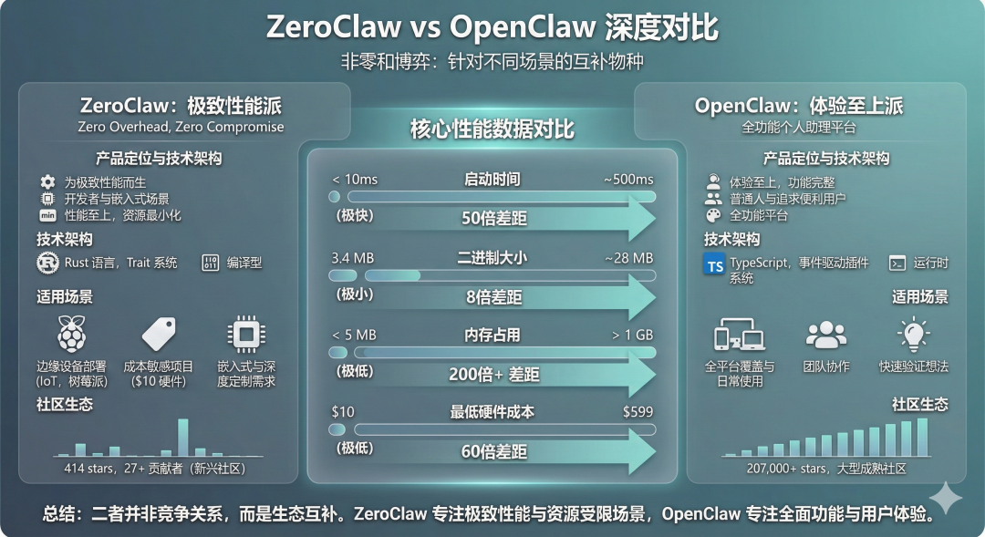 同样做 AI 助手，为什么内存差了 200 倍？ZeroClaw vs OpenClaw 深度对比-腾讯云开发者社区-腾讯云