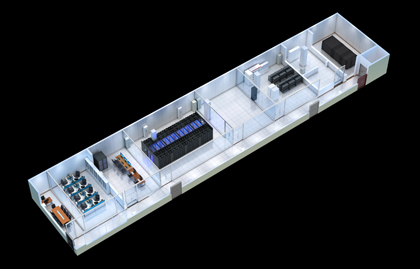 机房办公室鸟瞰图