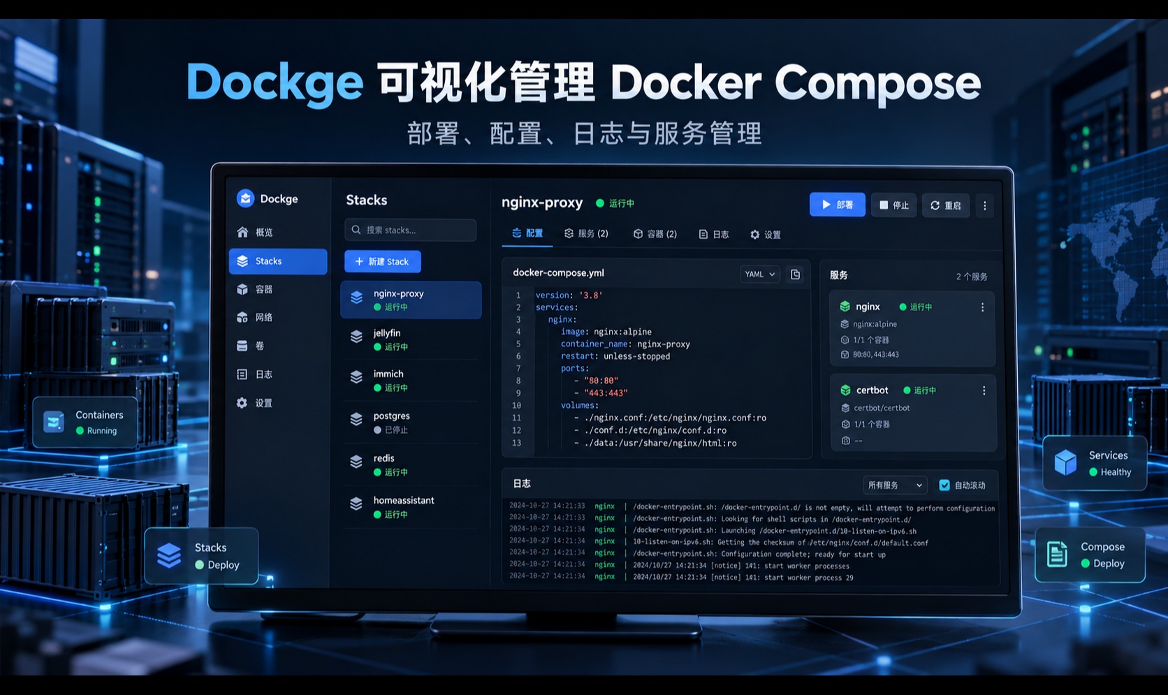 Dockge实战：可视化管理Docker Compose
