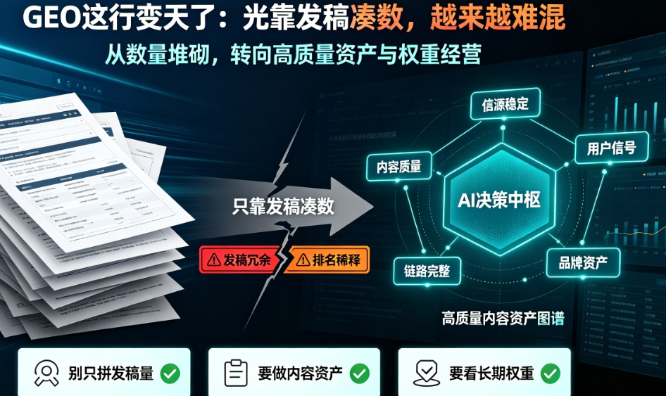 GEO这行变天了：光靠发稿凑数，越来越难混