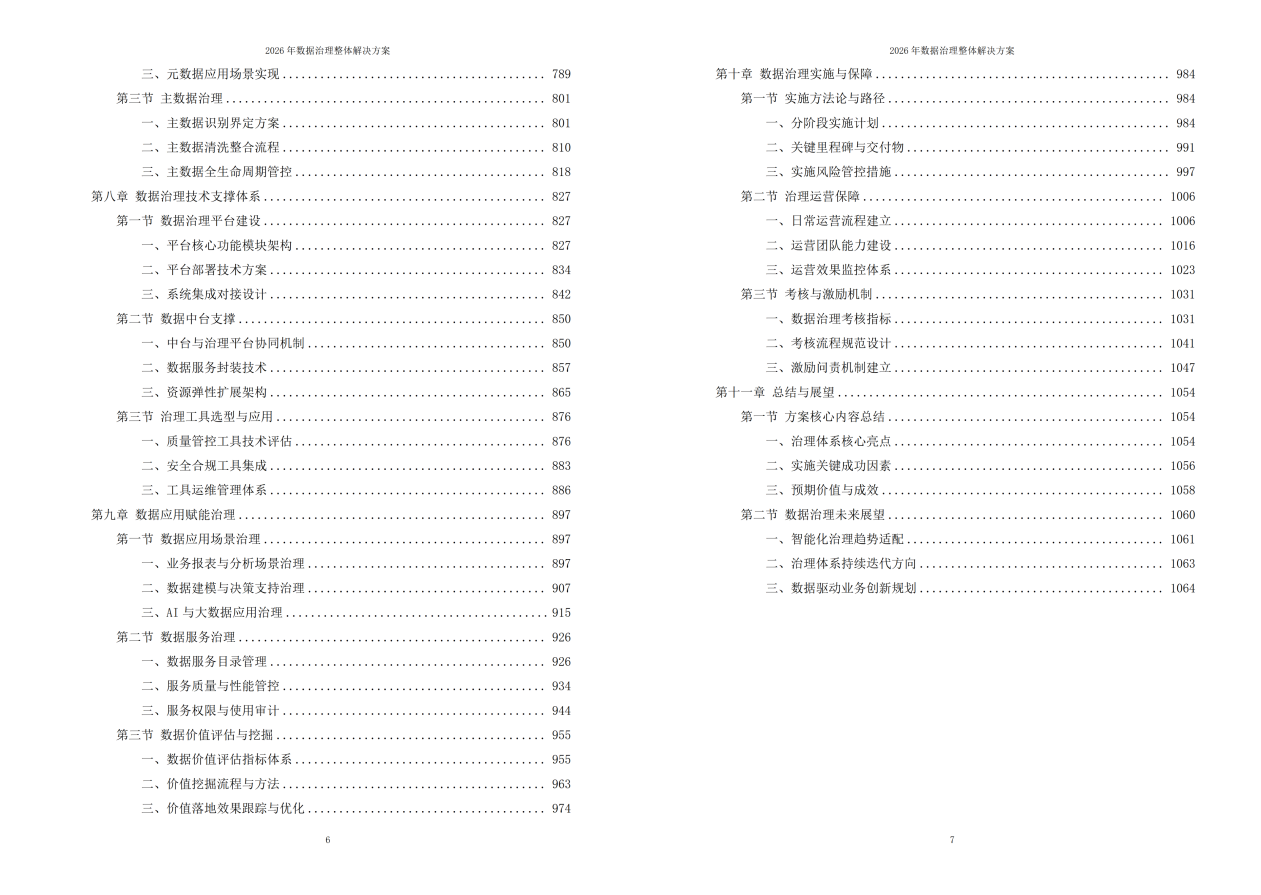 2026年数据治理整体解决方案