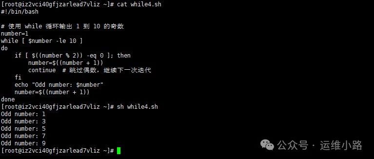 Shell编程-continue