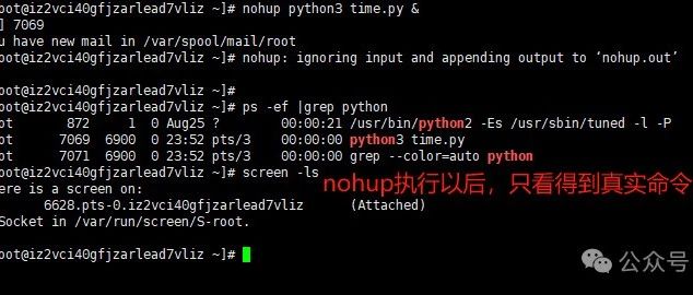 Linux进阶命令-nohup&screen
