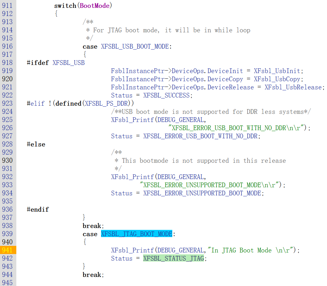 XFsbl_PrimaryBootDeviceInit