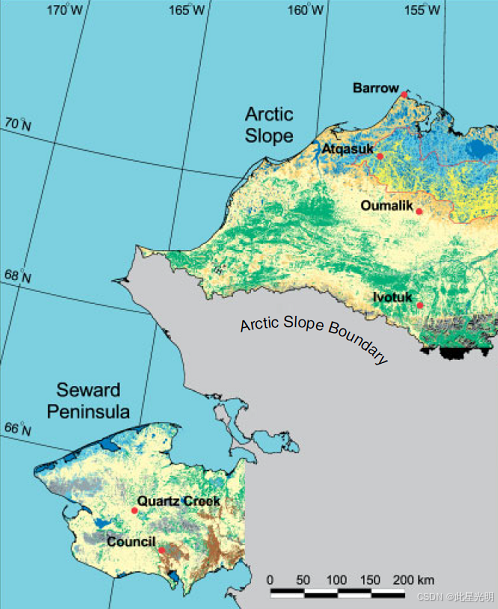 NASA：北极植被地块 ATLAS 项目 北坡和苏厄德半岛，明尼苏达州，1998-2000 年