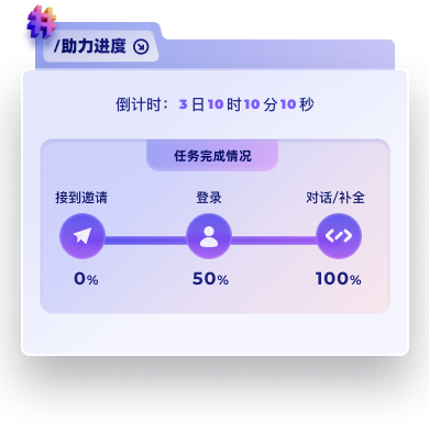 受邀者助力进度显示样例