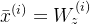 \bar{x}^{(i)}=W_z^{(i)}