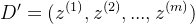 D'=(z^{(1)}, z^{(2)},...,z^{(m)})