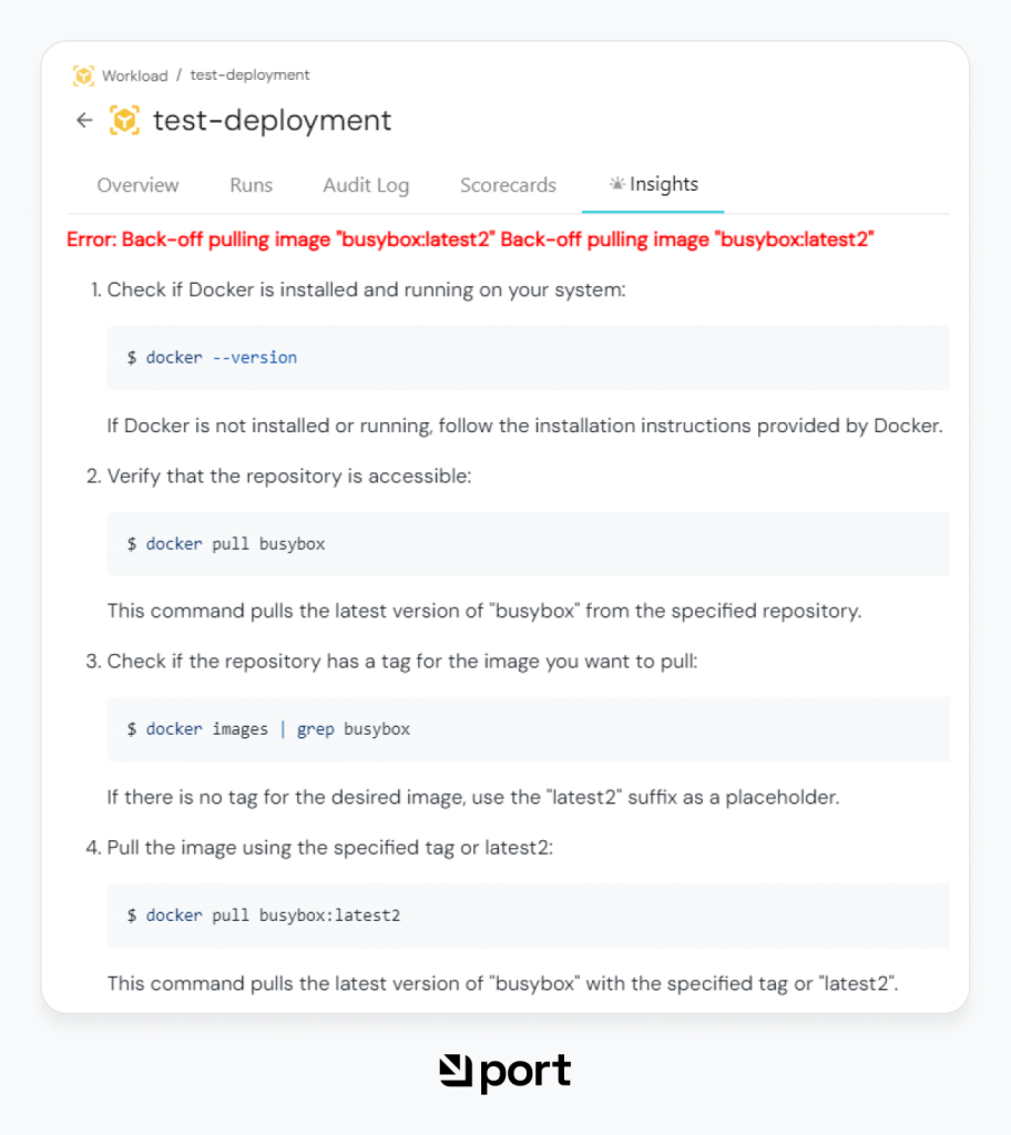 Kubernetes工作流见解的JSON表示