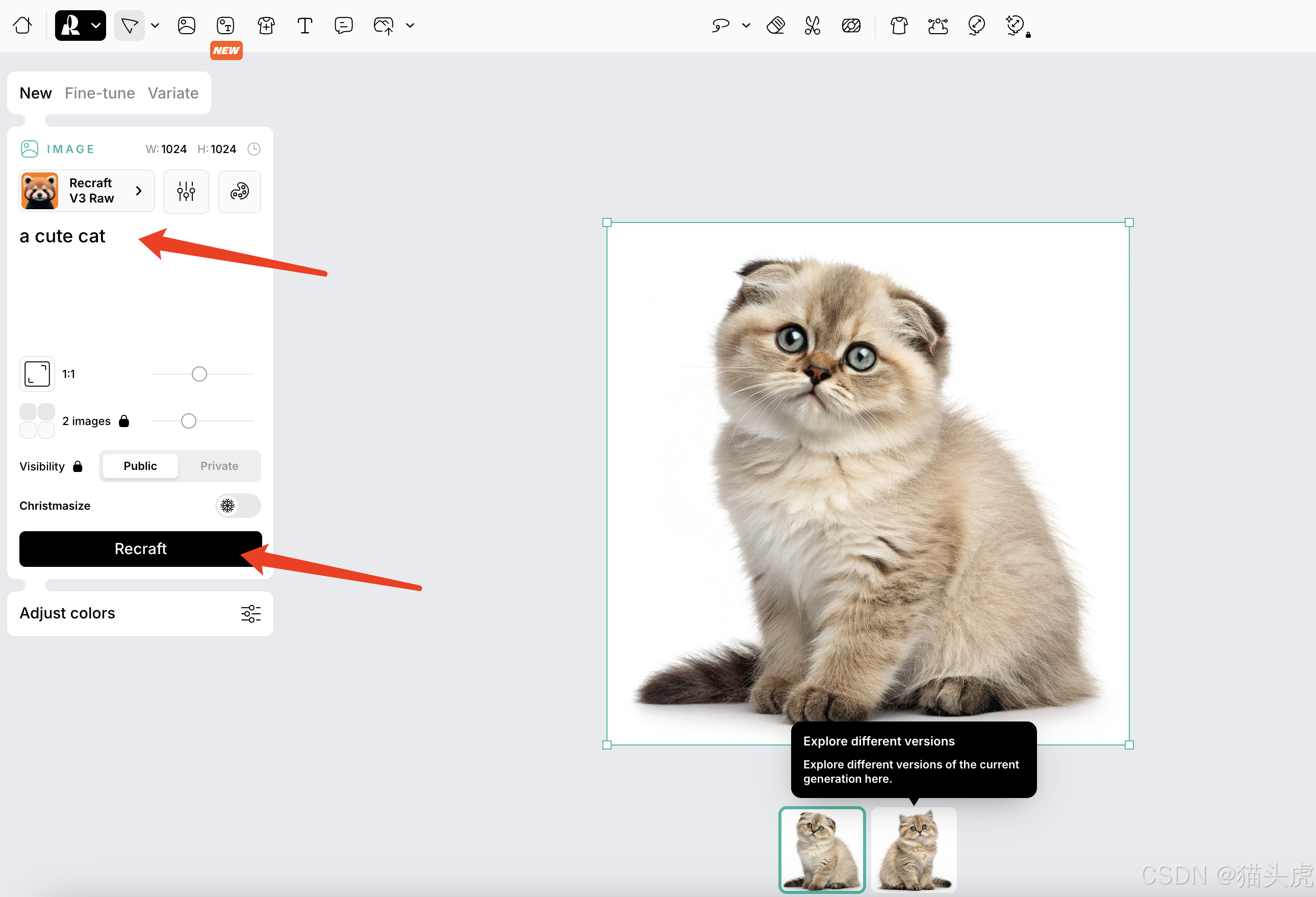 猫头虎分享：AI设计利器 Recraft