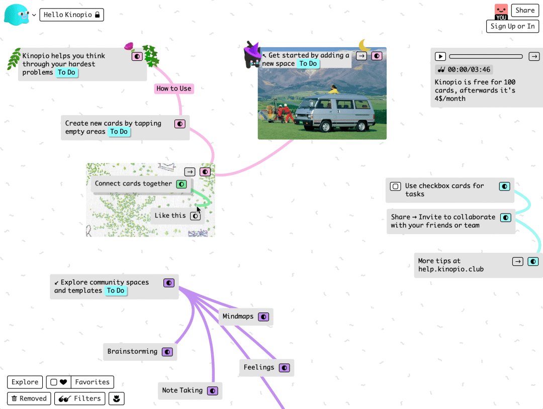 Kinopio.club – visual thinking, brainstorming tool : r/mindmapping