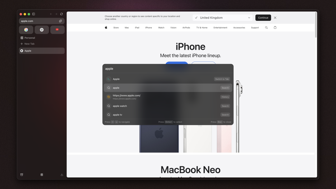 Flow Browser command palette