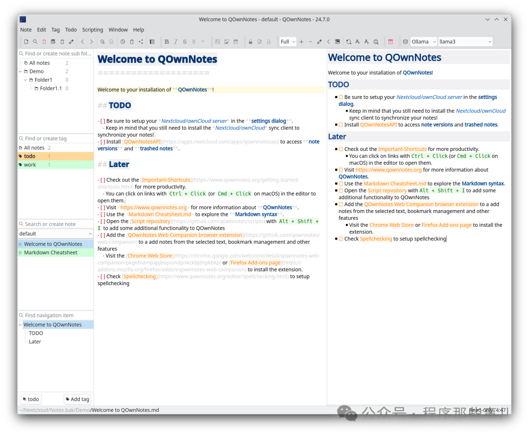 QOwnNotes screenshot