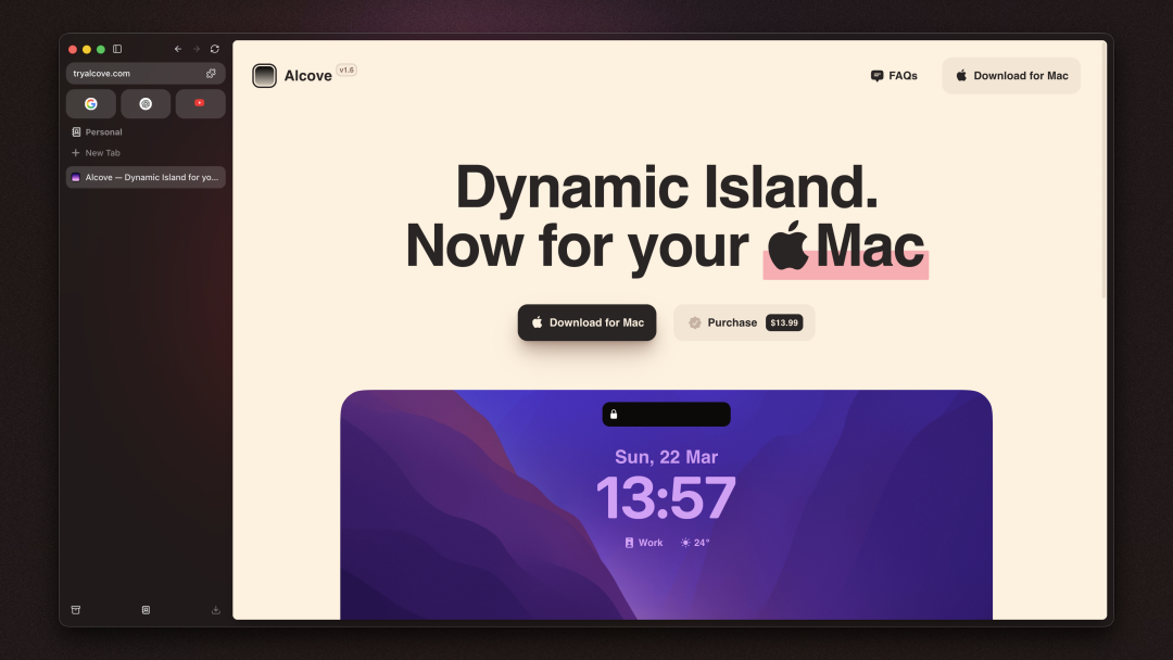 Flow Browser sleek UI demonstration
