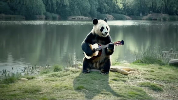 图12 Vidu宣传片中熊猫弹吉他的画面