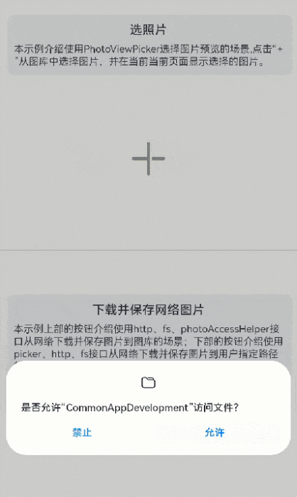 纯血鸿蒙APP实战开发——图片选择和下载保存案例
