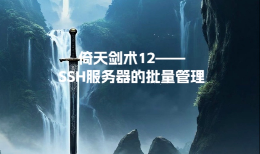 倚天剑术12&mdash;&mdash;SSH服务器的批量管理