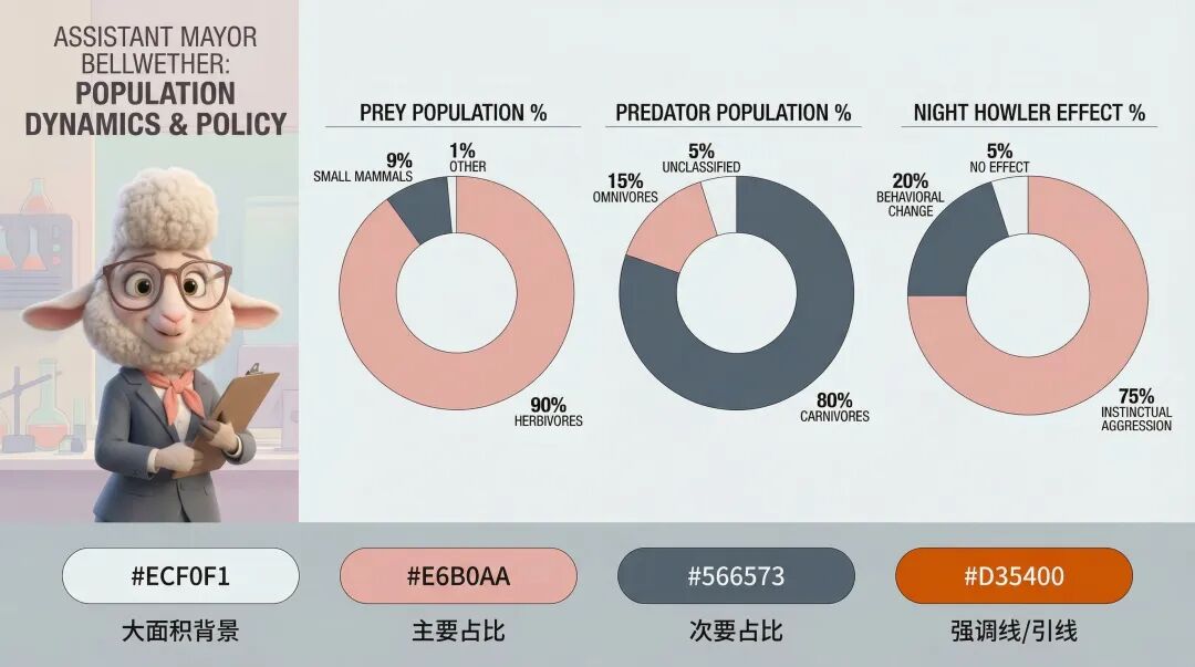 将这张图修改为横向排列，在这张图的下方加上横向排列的色卡样式，要求包含色号和圆角四边形色卡，颜色分别为： 
#ECF0F1 (大面积背景)
#E6B0AA (主要占比)
#566573 (次要占比)
#D35400 (强调线/引线)