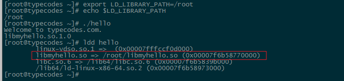 设置LD_LIBRARY_PATH变量后，使用readelf查看动态库信息