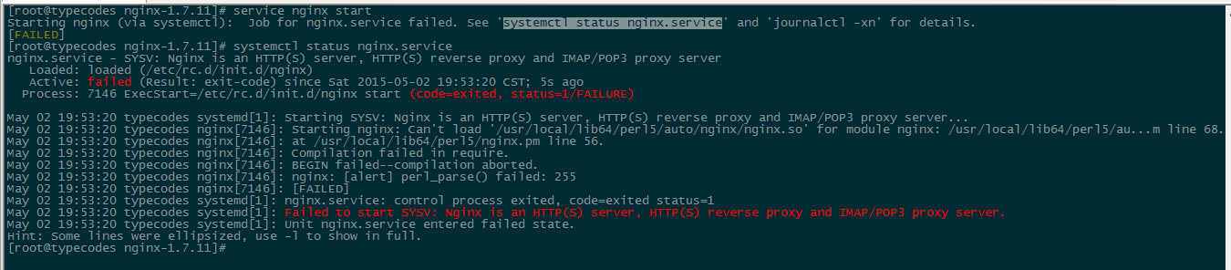 查看Nginx1.9.0的详细信息