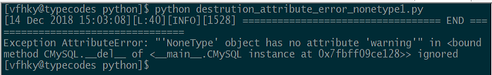 Exception AttributeError NoneType object has no attribute