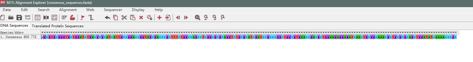 生成文件consensus_sequences.fas（全部结果）