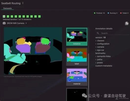  提供多种数据分割方式及标注JSON文件的舱内合成数据示例