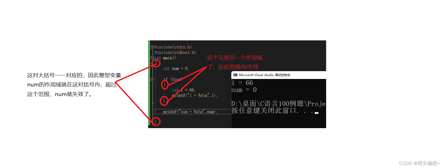 作用域的简单演示