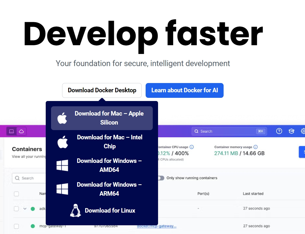 下载Docker Desktop