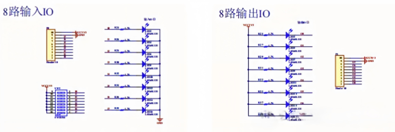  16位数字量IO（图片来源：FCE1353与STM32F407应用开发板原理图）