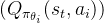 (Q_{\pi_{\theta_i}}(s_t, a_i))