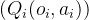 (Q_i(o_i, a_i))